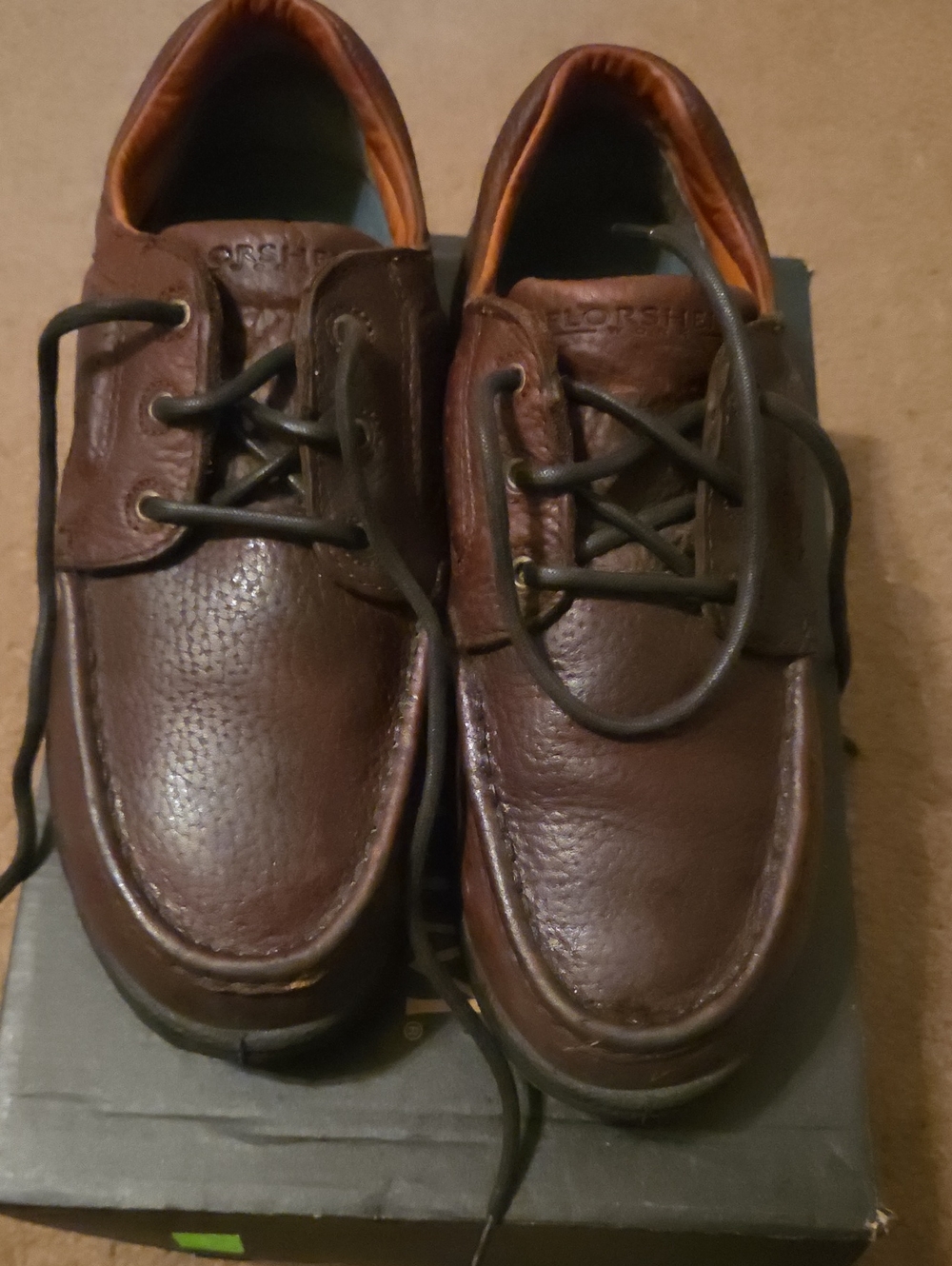 Florsheim Work Unisex  Brown Leather Casual Lace-Up Shoes